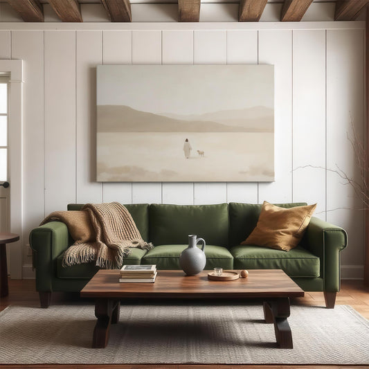 Christian Canvas | Jesus and the Lost Sheep Print | Luke 15:4 Wall Art| Minimalist Christian Bible Verse Wall Art | Faith-Inspired Canvas