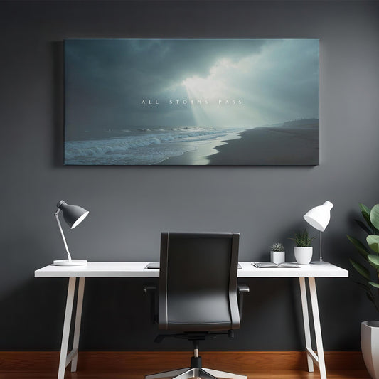 Office Wall Decor | Inspirational Wall Art | Motivational Wall Art | Moody Nature Art | Storm Wall Art