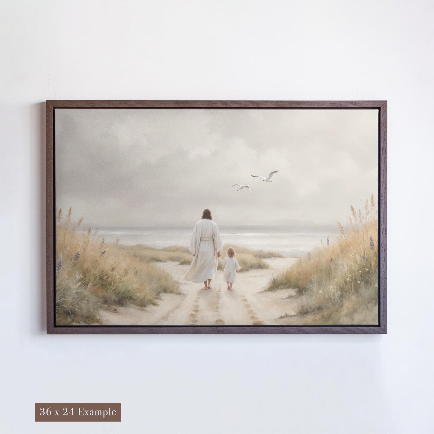 Christian Nursery Wall Art | Jesus Canvas Print for Baby Room | Baptism or Christening Gift Idea | Newborn Gift