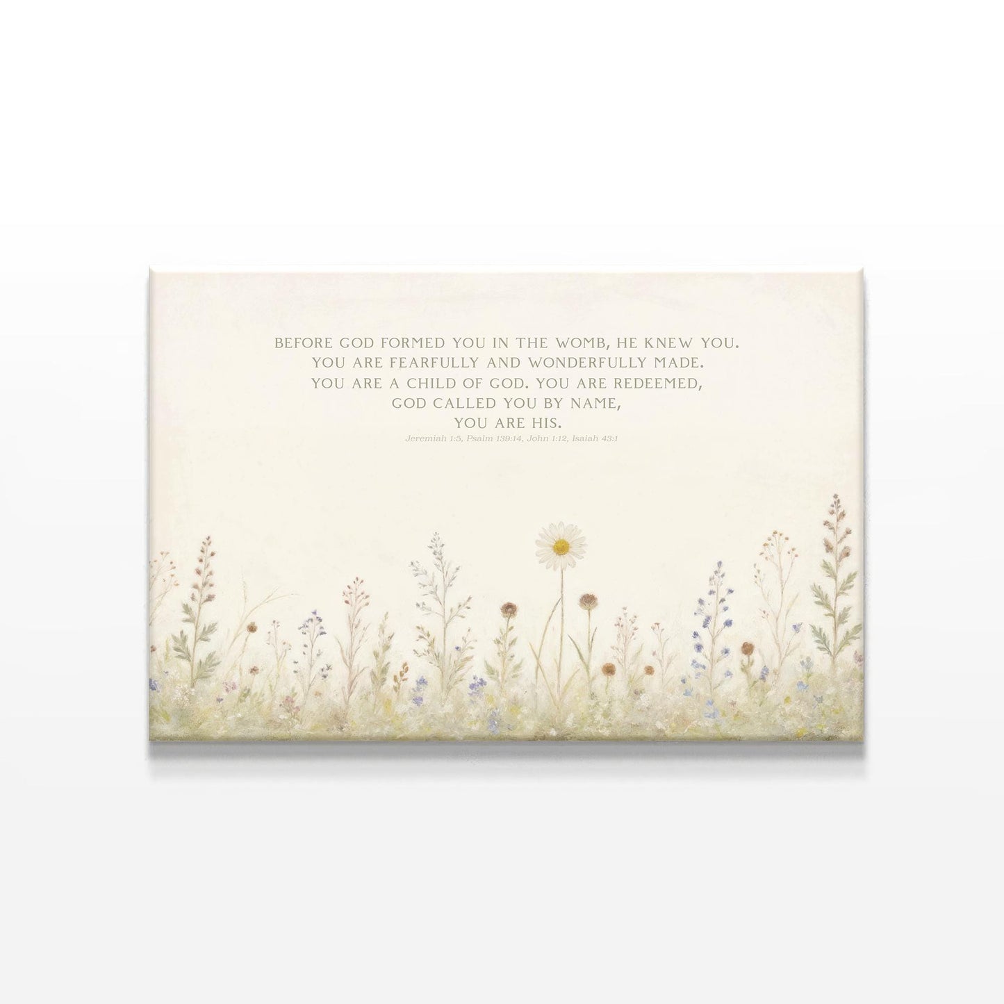 Christian Nursery Wall Art | Floral Scripture Print | Bible Verse for Girls | Psalm 139:14 Fearfully and Wonderfully Made Baby Room Decor