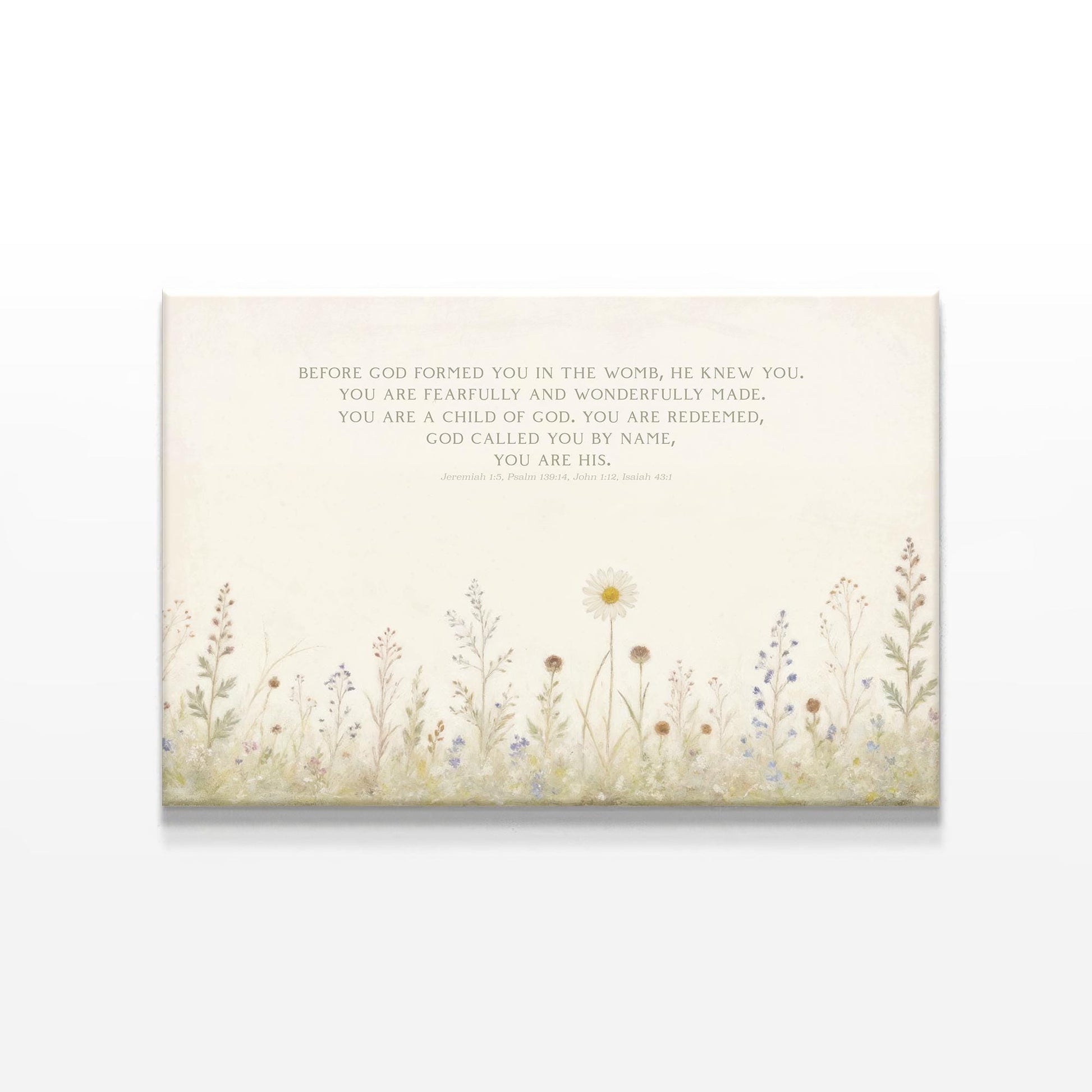 Christian Nursery Wall Art | Floral Scripture Print | Bible Verse for Girls | Psalm 139:14 Fearfully and Wonderfully Made Baby Room Decor