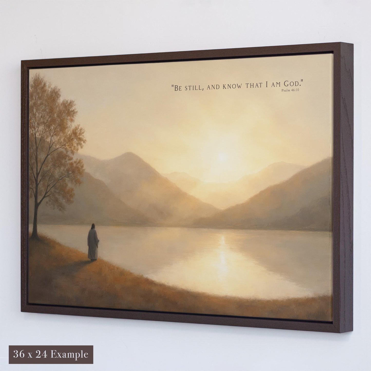Psalm Scripture Christian Wall Art | Psalm 46 10 Canvas Art | Minimalist Christian Art Print | Bible Verse Wall Decor | Calming Wall Art