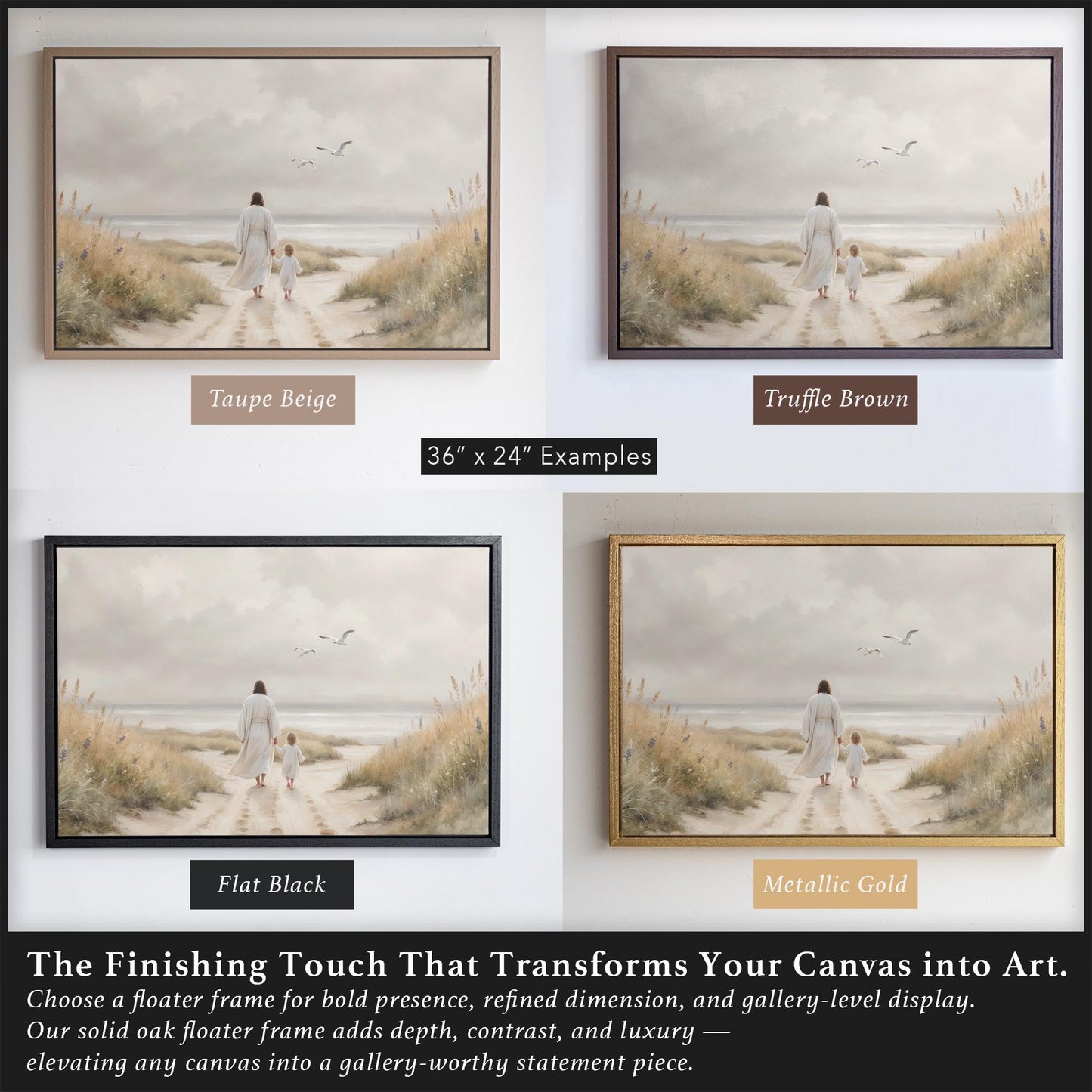 Christian Nursery Wall Art | Jesus Canvas Print for Baby Room | Baptism or Christening Gift Idea | Newborn Gift