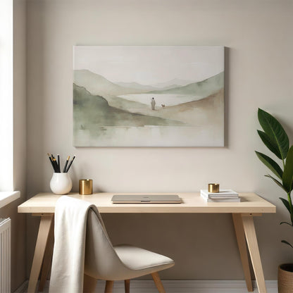 Psalm 23 Canvas Print | Jesus and the Lamb Wall Art | Christian Gift for Home or Prayer Room