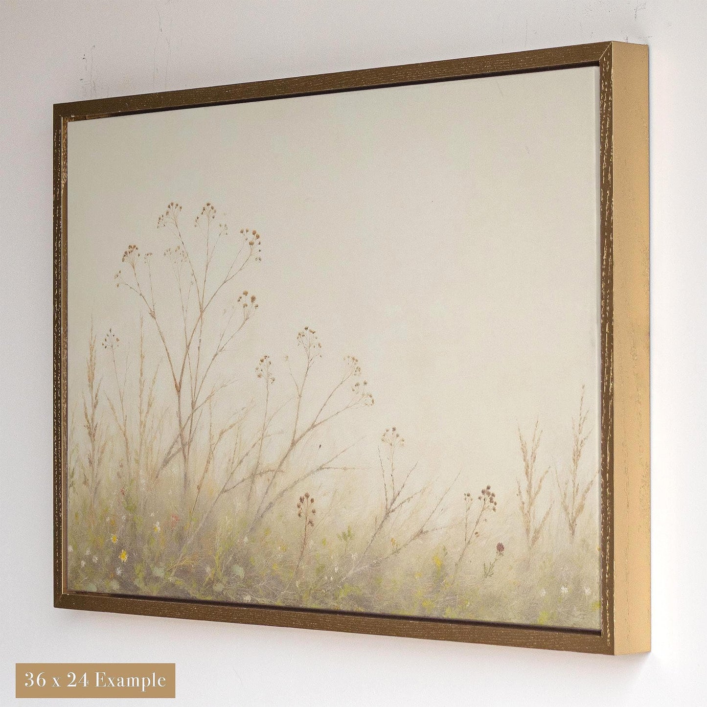 Large Canvas Wall Art | Vintage Floral Painting Canvas | Peaceful Nature Print | Neutral Nature Wall Decor | Flower Canvas Art
