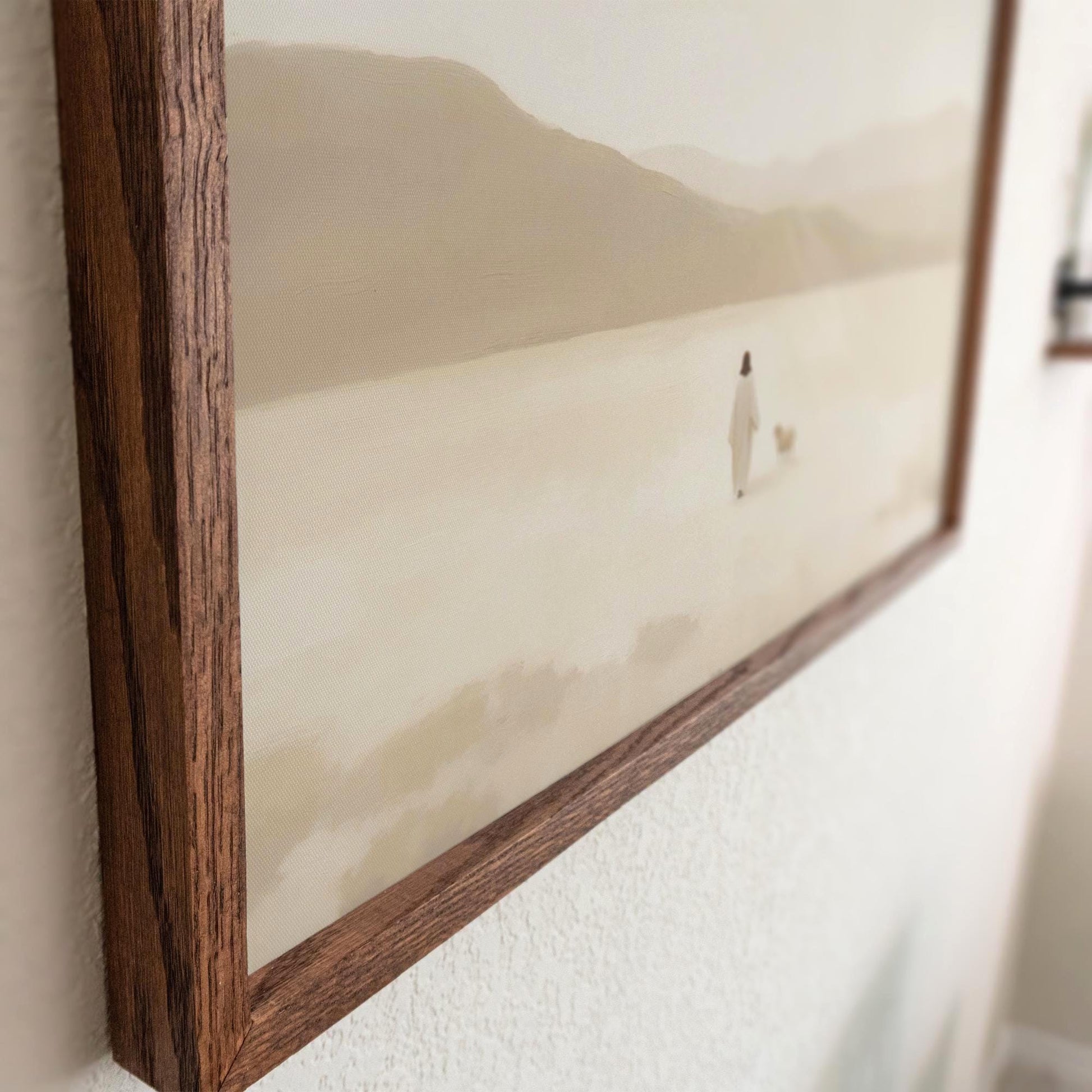 Jesus and the Lost Sheep Wall Art | Christian Framed Art | Luke 15:4 Canvas Art | Minimalist Christian Bible Verse Wall Art