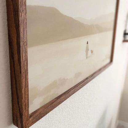 Jesus and the Lost Sheep Wall Art | Christian Framed Art | Luke 15:4 Canvas Art | Minimalist Christian Bible Verse Wall Art