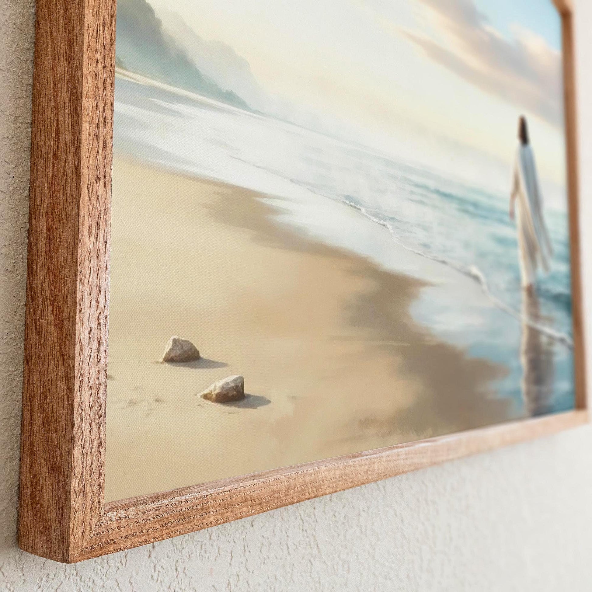 Jesus Framed Wall Art | Large Jesus Walking on Water Canvas | Christian Wall Decor | Peaceful Christian Art
