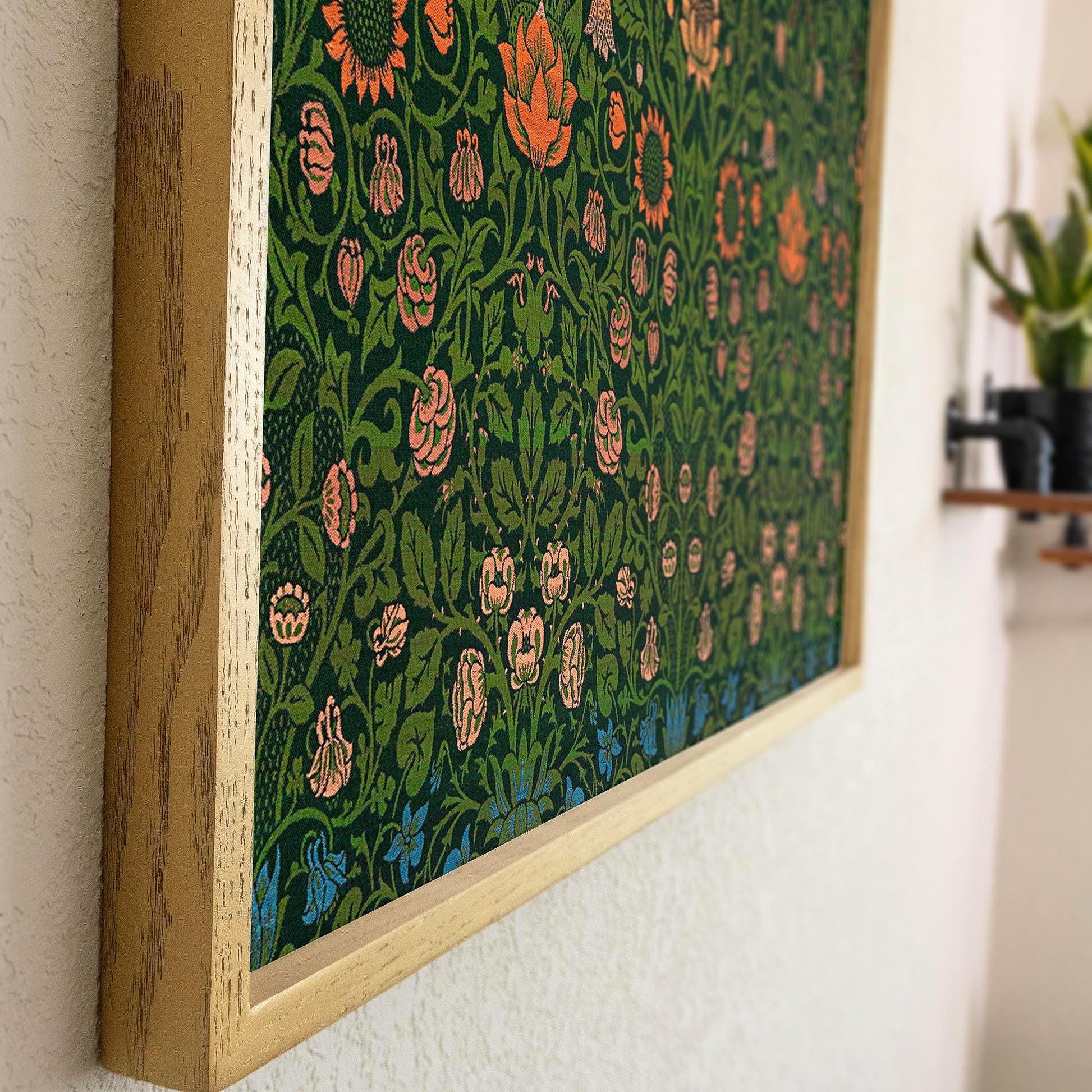 Vintage Floral Framed Art | William Morris Pattern Art | Boho Botanical Victorian Home Decor Print | WM1