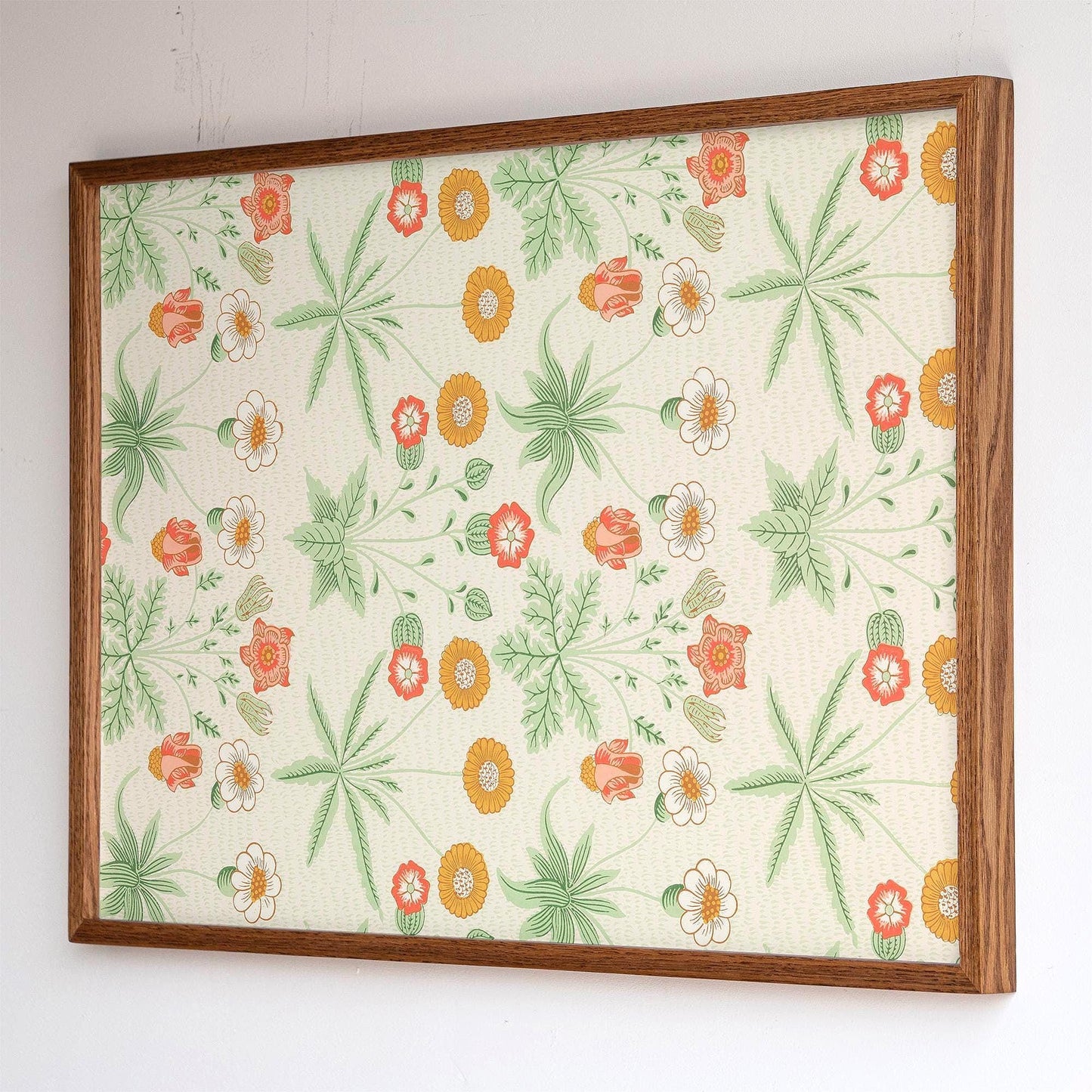 Retro Botanical Pattern Framed Wall Art | Wildflower Art Print | Vintage Floral Decor for Bedroom, Living Room | WM17