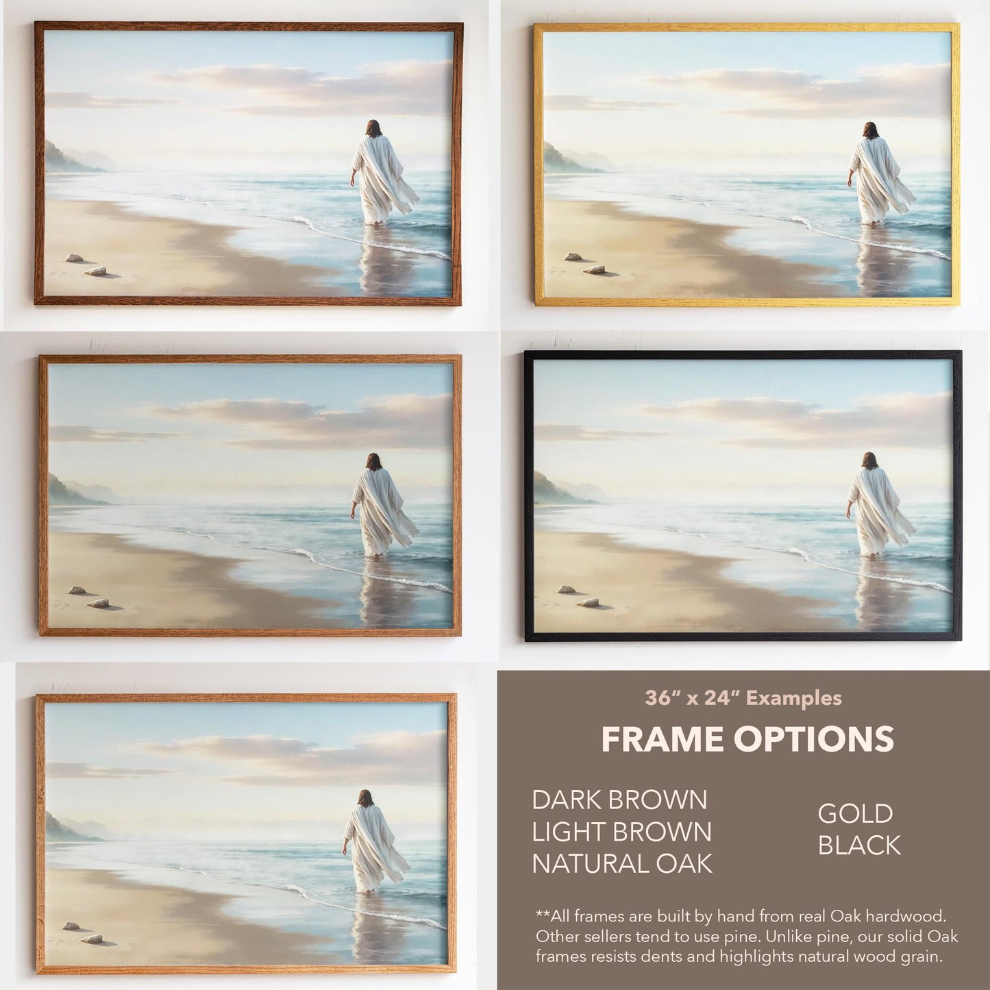 Large 3 Panel Framed Wall Art | Vintage Japanese Under the Wave Painting Split Framed Art | Panoramic Nautical Art | Peaceful Japanese Art