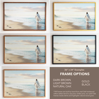 Large 3 Panel Framed Wall Art | Vintage Japanese Under the Wave Painting Split Framed Art | Panoramic Nautical Art | Peaceful Japanese Art