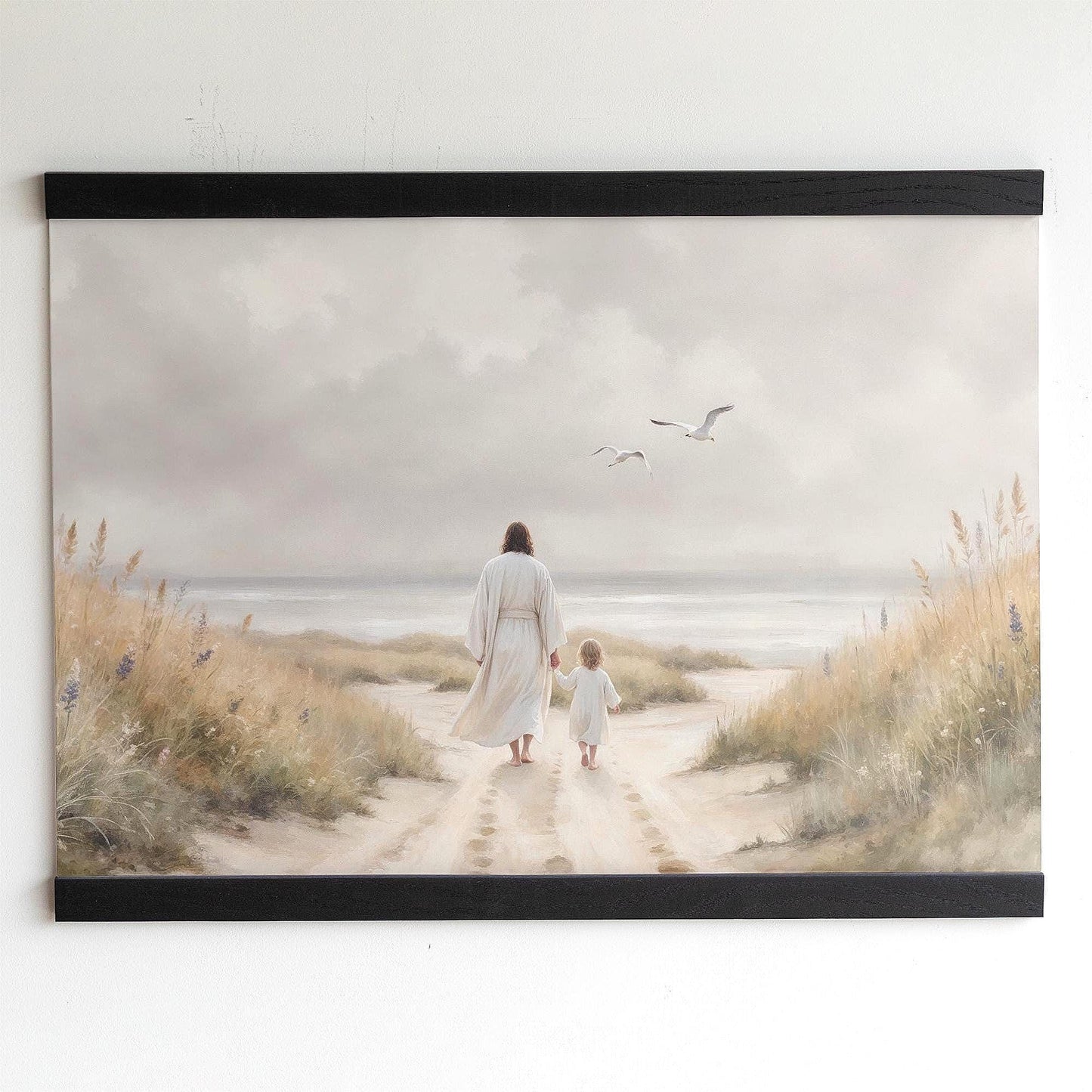 Christian Nursery Tapestry Wall Art | Jesus Tapestry Print for Baby Room | Baptism or Baby Shower Gift Idea | Newborn Gift