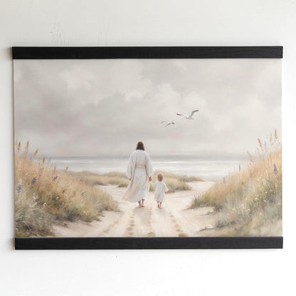 Christian Nursery Tapestry Wall Art | Jesus Tapestry Print for Baby Room | Baptism or Baby Shower Gift Idea | Newborn Gift