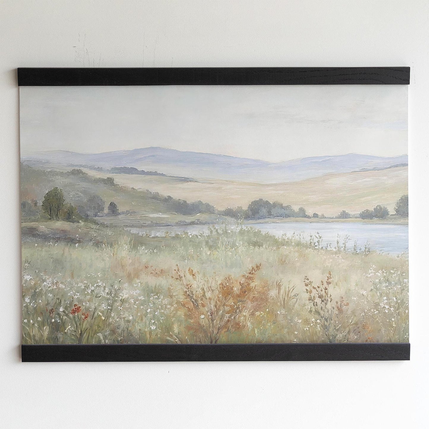 Large Tapestry Wall Art | Vintage Painting Hanging Tapestry Art | Sage Green and Rust Tone Hanging Art | Peaceful Nature Wall Art