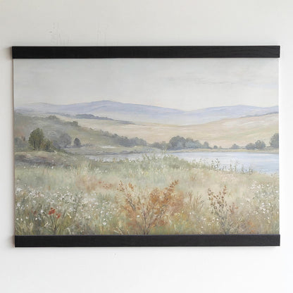 Large Tapestry Wall Art | Vintage Painting Hanging Tapestry Art | Sage Green and Rust Tone Hanging Art | Peaceful Nature Wall Art
