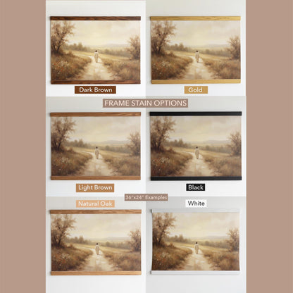 Jesus Walking Tapestry Wall Art | Christian Art | The Way The Truth The Life Art | John 14:6 Scripture Based Art | Gift for Baptism