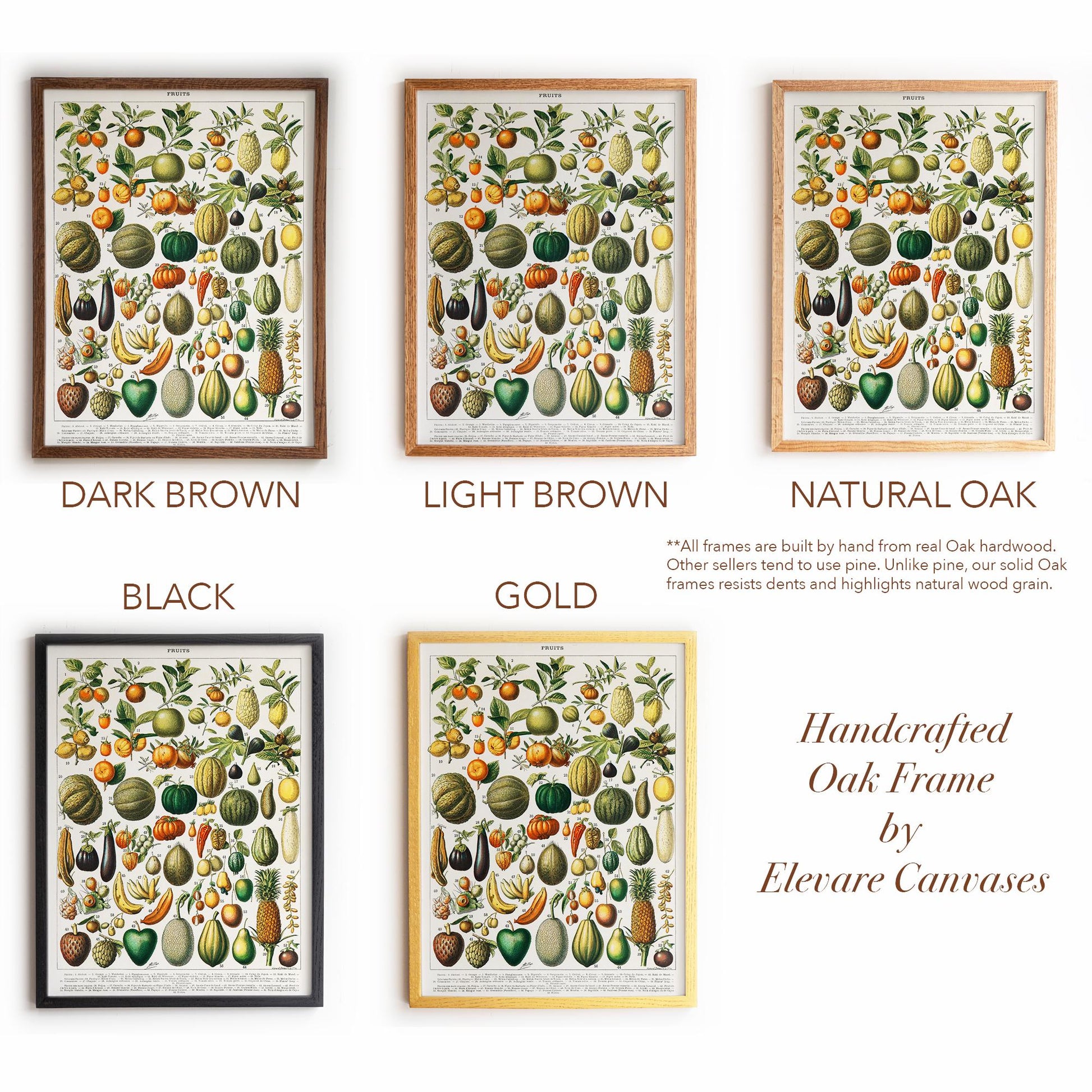 Vintage Fruit Chart | Antique Botanical Poster | Victorian Kitchen Wall Art for Pantry or Dining | 4VP